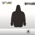 NFPA2112 EN1149-5 equipamento de segurança à prova de fogo pano material hoodie colete de proteção preto FR vestuário camisola de segurança